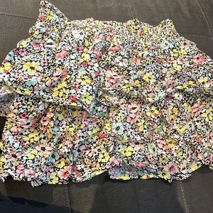 floral mini skirt